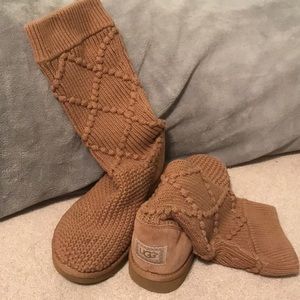 Knit tan Uggs